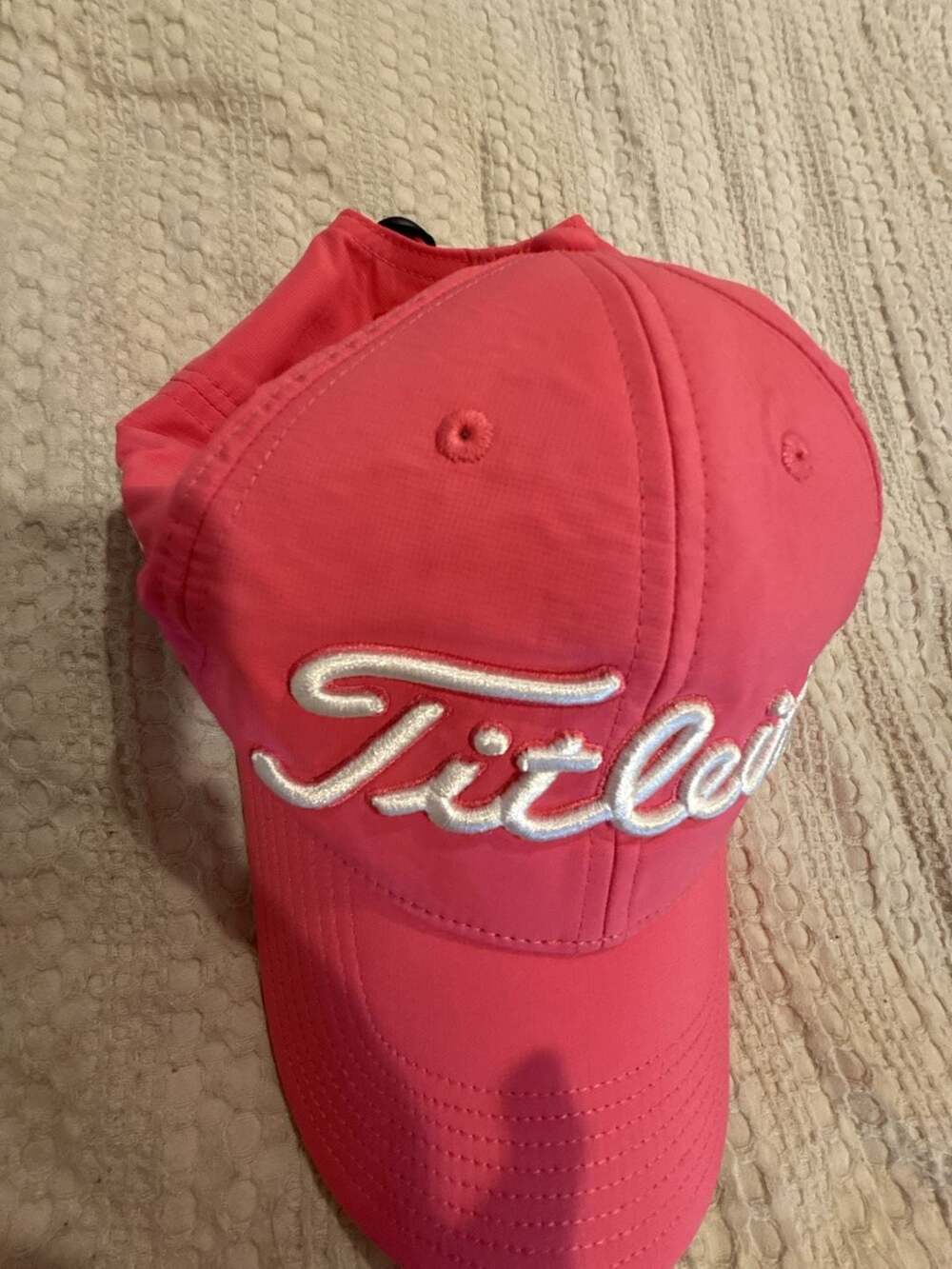 Titleist Pink Performance Golf Hat with Script Logo and Back Patch - Picture 2 of 4